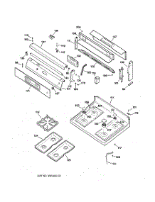 02 - Cooktop parts for Ge Range JGBP79WEW1WW from AppliancePartsPros.com