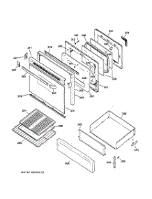 04 - Door & Drawer Parts parts for Ge Range JGBP30DEA3WH from AppliancePartsPros.com