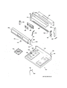 02 - Control Panel & Cooktop parts for Ge Range JGBP27BEW1WH from AppliancePartsPros.com