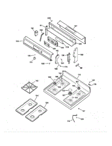 Control Panel & Cooktop parts for Ge Range JGBP30BEA3WH from AppliancePartsPros.com