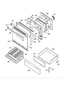 Door & Drawer parts for Ge Range JGBP30BEA3WH from AppliancePartsPros.com