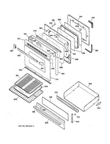 04 - Door & Drawer Parts parts for Ge Range JGBP30WEW1WW from AppliancePartsPros.com