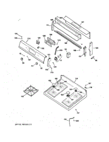 02 - Control Panel & Cooktop parts for Ge Range JGBP30WEV4WW from AppliancePartsPros.com