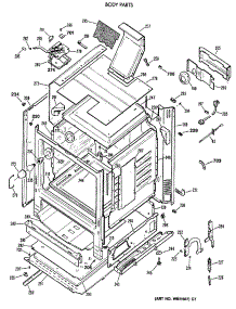 03 - Body Parts parts for Ge Range JGBP35AEV3AA from AppliancePartsPros.com