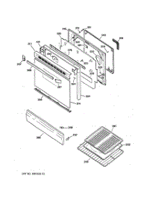 04 - Door parts for Ge Range JGBP27BEW1AD from AppliancePartsPros.com