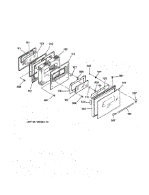 03 - Door parts for Ge Range JGSP23BEW1BB from AppliancePartsPros.com