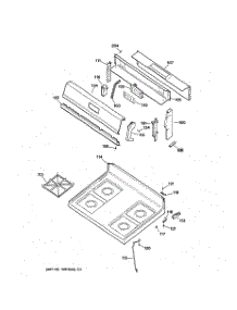 02 - Cooktop parts for Ge Range JGBC20BEW1AD from AppliancePartsPros.com