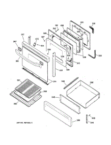 04 - Door & Drawer Parts parts for Ge Range JGBP85AEA1AA from AppliancePartsPros.com
