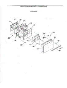 02 - Oven Door parts for Ge Range LEB326GT2WH from AppliancePartsPros.com