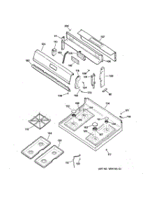 02 - Cooktop parts for Ge Range JGBS21PEW2AD from AppliancePartsPros.com