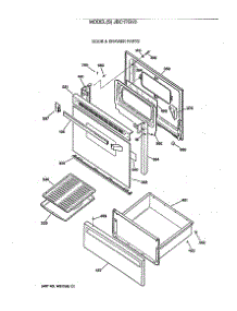 03 - Door & Drawer Parts parts for Ge Range JBC17GV3 from AppliancePartsPros.com