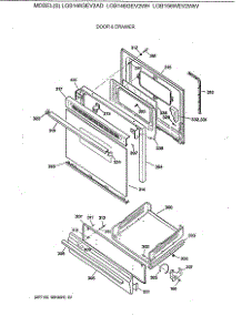 04 - Door & Drawer parts for Ge Range LGB146GEV2AD from AppliancePartsPros.com
