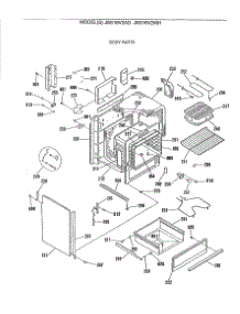 02 - Body Parts parts for Ge Range JSS16V2WH from AppliancePartsPros.com