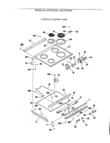 03 - Cooktop & Control Panel parts for Ge Range JSS16V2WH from AppliancePartsPros.com