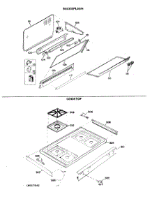 02 - Backsplash parts for Ge Range JGHC60GEN7 from AppliancePartsPros.com