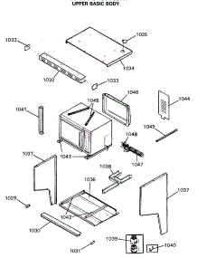 07 - Upper Basic Body parts for Ge Range JGHC60GEN7 from AppliancePartsPros.com