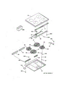 02 - Cooktop parts for Ge Range LEB356WT4WW from AppliancePartsPros.com