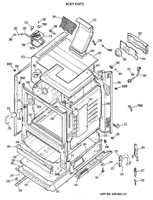 03 - Body Parts parts for Ge Range LGB356WEV2WW from AppliancePartsPros.com