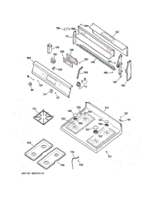 02 - Control Panel & Cooktop parts for Ge Range LGB356GEV3WH from AppliancePartsPros.com
