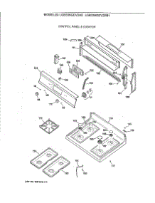 02 - Control Panel & Cooktop parts for Ge Range LGB336GEV2WH from AppliancePartsPros.com