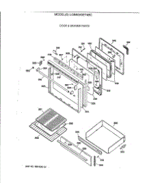 04 - Door & Drawer Parts parts for Ge Range LGB600GET4BC from AppliancePartsPros.com