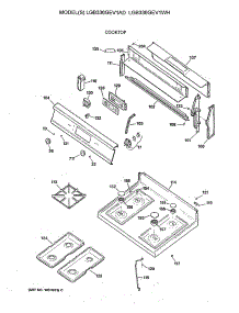 02 - Cooktop parts for Ge Range LGB336GEV1AD from AppliancePartsPros.com