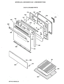04 - Door & Drawer Parts parts for Ge Range LGB336GEV1AD from AppliancePartsPros.com