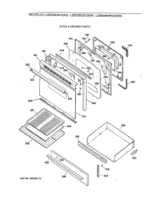 04 - Door & Drawer Parts parts for Ge Range LGB356GEV2WH from AppliancePartsPros.com