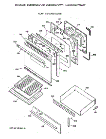 04 - Door & Drawer Parts parts for Ge Range LGB356GEV1WH from AppliancePartsPros.com