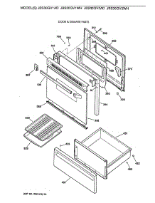 03 - Door & Drawer Parts parts for Ge Range JBS30GV2WH from AppliancePartsPros.com