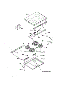 02 - Cooktop parts for Ge Range LEB356WT3WW from AppliancePartsPros.com