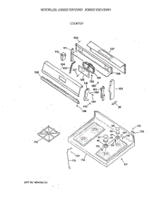 02 - Cooktop parts for Ge Range JGBS21SEV2WH from AppliancePartsPros.com