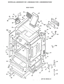 03 - Body Parts parts for Ge Range LGB356WEW1WW from AppliancePartsPros.com