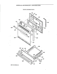 03 - Door & Drawer Parts parts for Ge Range LGB126GEV2WH from AppliancePartsPros.com