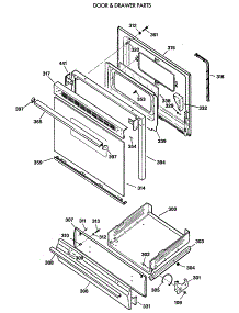 04 - Door & Drawer Parts parts for Ge Range JGBS20GEV3WH from AppliancePartsPros.com