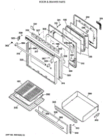 04 - Door & Drawer Parts parts for Ge Range LGB600GET3BC from AppliancePartsPros.com