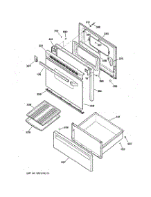 03 - Door & Drawer parts for Ge Range JBS27WY1 from AppliancePartsPros.com