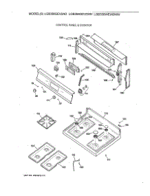 02 - Control Panel & Cooktop parts for Ge Range LGB356GEV2AD from AppliancePartsPros.com