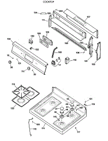 02 - Cooktop parts for Ge Range LGB356GET2WH from AppliancePartsPros.com