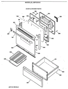 03 - Door & Drawer Parts parts for Ge Range JBP23GV2 from AppliancePartsPros.com