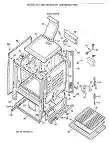 03 - Body Parts parts for Ge Range LGB126GEV1AD from AppliancePartsPros.com