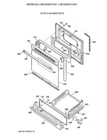 04 - Door & Drawer Parts parts for Ge Range LGB126GEV1AD from AppliancePartsPros.com