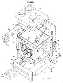 02 - Main Body parts for Ge Range JBP28GK-1 from AppliancePartsPros.com
