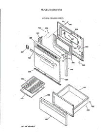 03 - Door & Drawer Parts parts for Ge Range JBS27GV3 from AppliancePartsPros.com