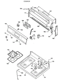 02 - Cooktop parts for Ge Range LGB336GET2AD from AppliancePartsPros.com