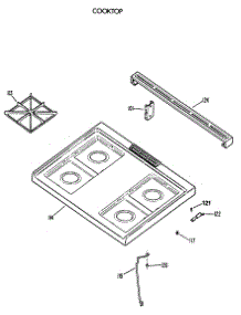 02 - Cooktop parts for Ge Range JGS505GEV2BB from AppliancePartsPros.com