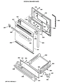 04 - Door & Drawer Parts parts for Ge Range JGS505GEV2BB from AppliancePartsPros.com