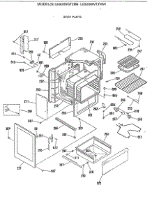 05 - Body Parts parts for Ge Range LEB356WT2WW from AppliancePartsPros.com