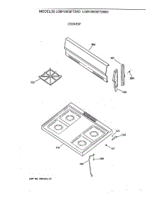 02 - Cooktop parts for Ge Range LGB126GET2WH from AppliancePartsPros.com