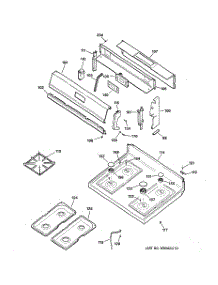 02 - Control Panel & Cooktop parts for Ge Range LGB146BEA2AD from AppliancePartsPros.com